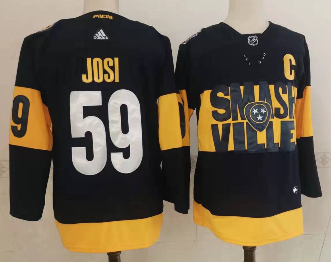 Men Nashville Predators #59 Josi Black New 2022 Adidas NHL Jersey